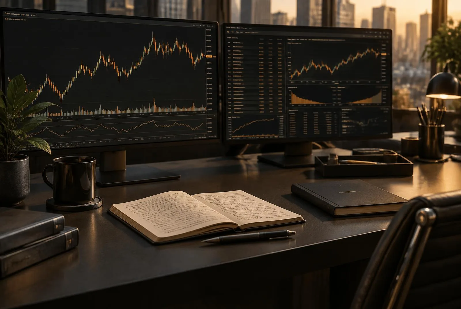 Professional Maven trading desk ready for a new funded account